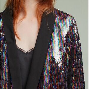 Cartonnier Vibrant rainbow/dual silver Sequin Blazer